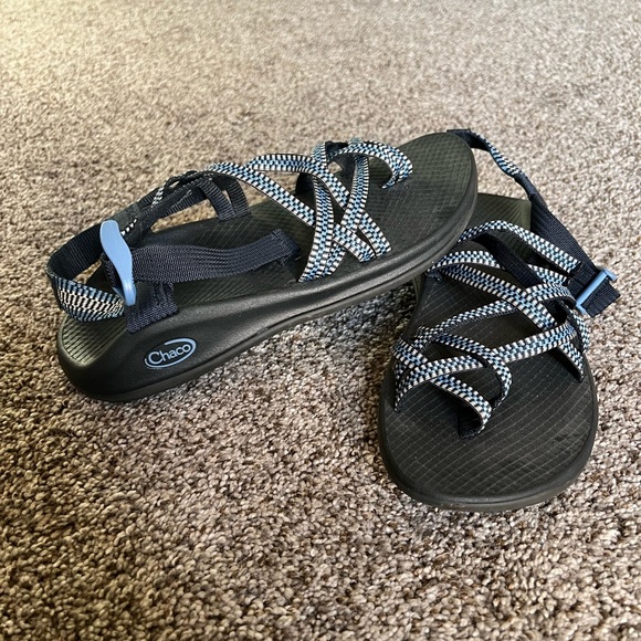 Black, white, and blue women’s size 8 Chacos - Picture 1 of 2